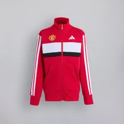Manchester United x Kids Essentials Tiberio 3-Stripes Tricot Tracksuit Red/Black 7-8Y