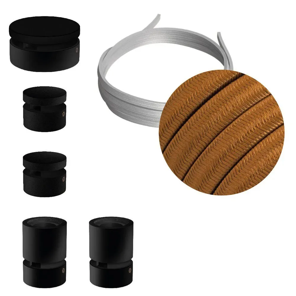 Cables Kit D´éclairage Wiggle Filé System Cm22 5 M 5 Unités Black / Brown One Size - Creative - FashionsVida