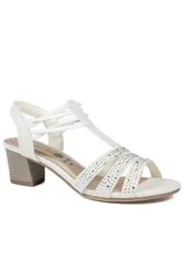 Wide Fit Embellished Strappy Sandals - Beige - Size: 5