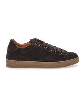 Sneakers in camoscio marrone scuro Made in Italy 3021 42