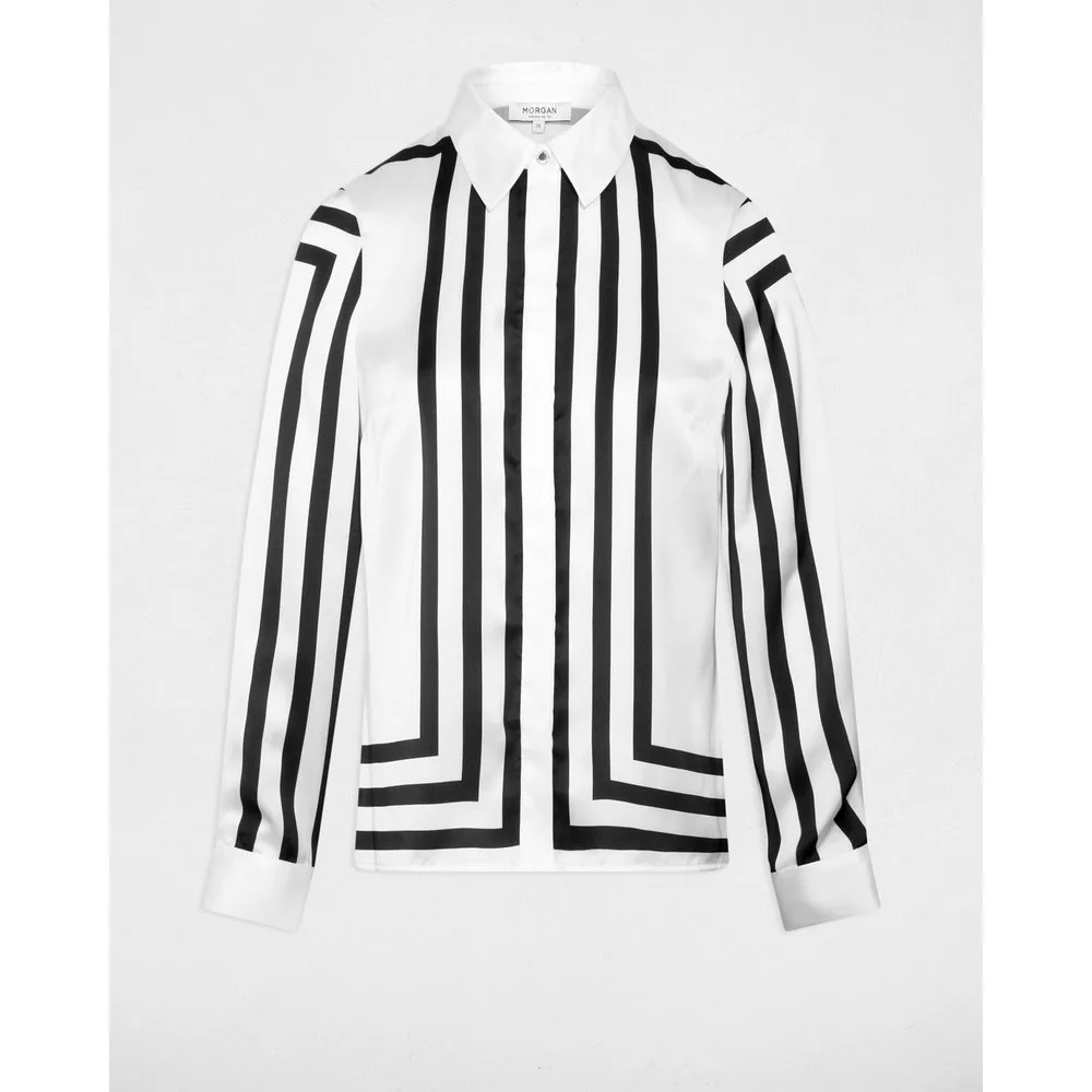 Camisa de mujer manga larga rayas - Morgan - FashionsVida