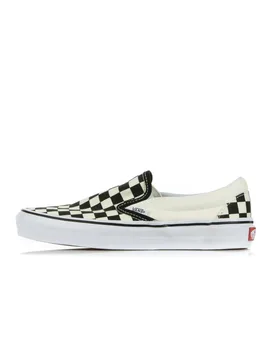 Scarpa Bassa Uomo Classic Slip-on Black/white/white - Vans - FashionsVida
