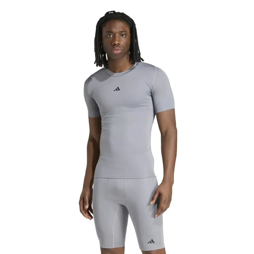T-shirt à Manches Courtes Techfit Compression Training Grey XL - Adidas - FashionsVida