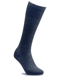 Extra Roomy Wool-rich Seam‑free Knee High Socks - Navy - Size: M
