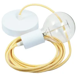 Cables Suspension Luminaire Rz10 Zigzag 50 Cm Yellow / White One Size