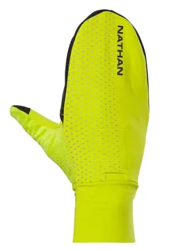 Guanti Hypernight Reflective Convertible Mitt Hi Vis Yellow / Geo Print L - Nathan - FashionsVida
