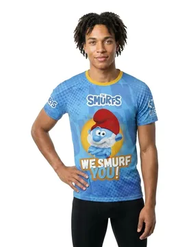 Maglietta A Maniche Corte We Smurf You! Light Blue M - OTSO - FashionsVida