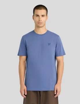 Men's Superfine Cotton T-Shirt Smoke Blue - Lyle & Scott - FashionsVida