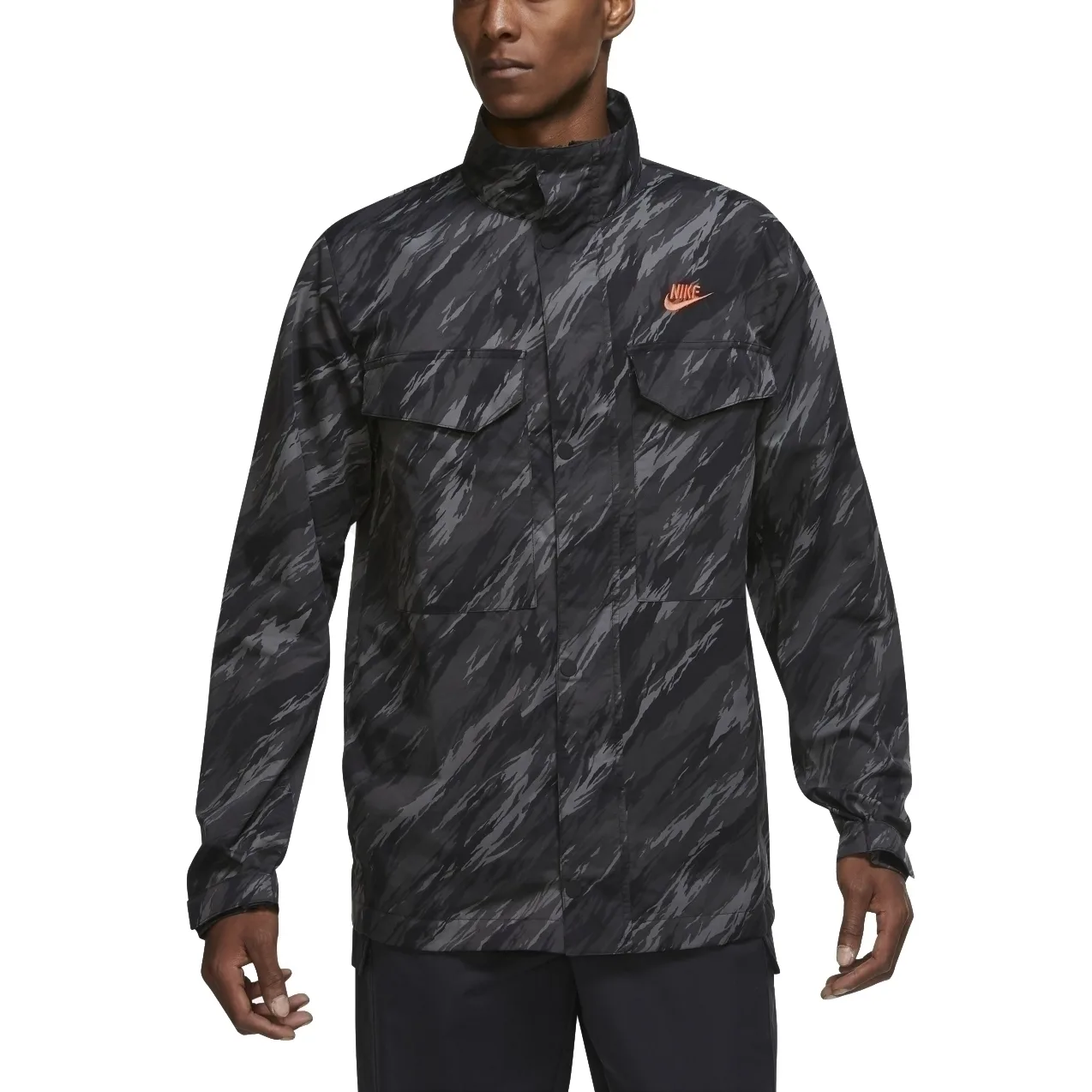 Sportswear Essentials Woven M65 Jacket Black / Orange M Herren - Nike - FashionsVida