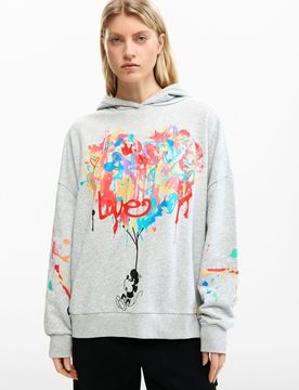Sudadera Mickey mouse™, Mujer, Algodon, Negro, S
