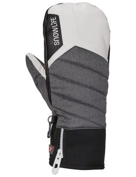 Fäustlinge aus PrimaLoft® Gold Unity DT Mitten Grey/White/Black für Damen aus Leder Größe S Grau