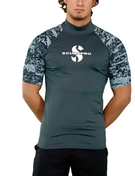 Rash Guard Manches Courtes Upf 50 Rash Guard Graphite S