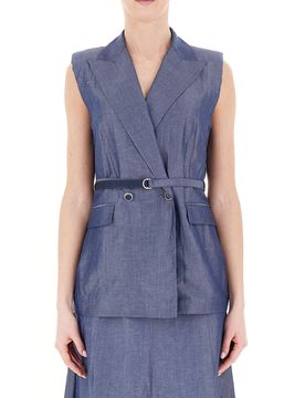 Blazer smanicato LIU JEANS BLU AVIO 40