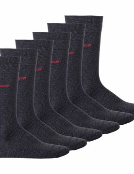 HUGO Calcetines gris / rojo sangre