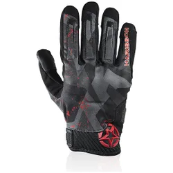 Guanti Moto Estivi In Tessuto Score Nero Rossi taglia S