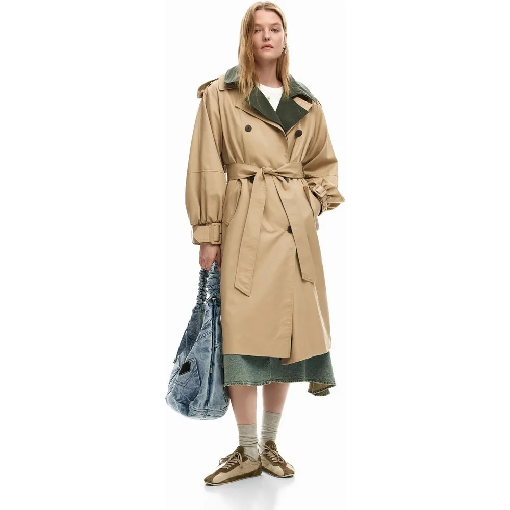 Gabardina De Mujer Bicolor Desmontable - Desigual - FashionsVida