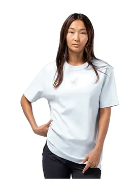 Maglietta A Maniche Corte Casual Over Ride Pearl Blue - Gobik - FashionsVida