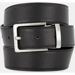 Cinturón de piel reversible en y marrón. Hecho en España