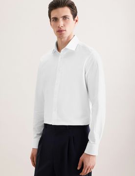 Slim Performance-Hemd Uni Weiß 42