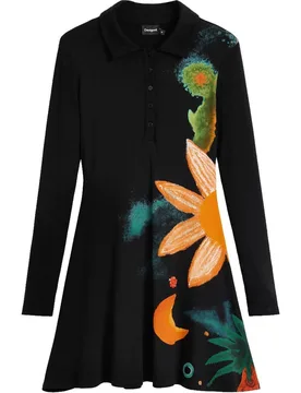 Vestido flores manga larga - Desigual - FashionsVida