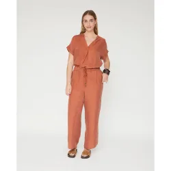 Pantalones rectos de mujer con cintura ajustable