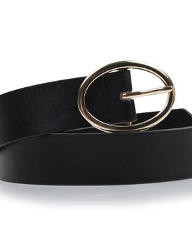 Ceinture Noir boucle ovale noir 85cm