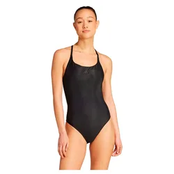 Iconisea Ribbed Padded Thin Straps Swimsuit Black 36 Women