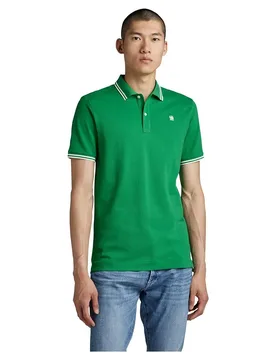 Polo à Manches Courtes Dunda Slim Stripe Jolly Green M - G-Star - FashionsVida