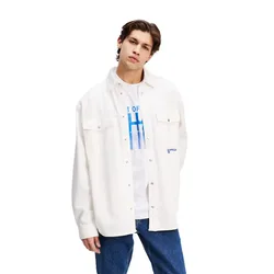 Karl Jeans Camicia Overshirt Out Of Blue White M