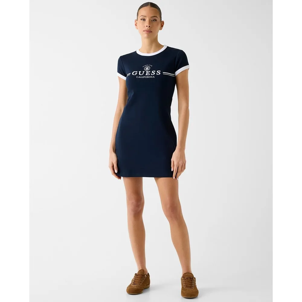 Vestido manga corta de mujer - Guess - FashionsVida