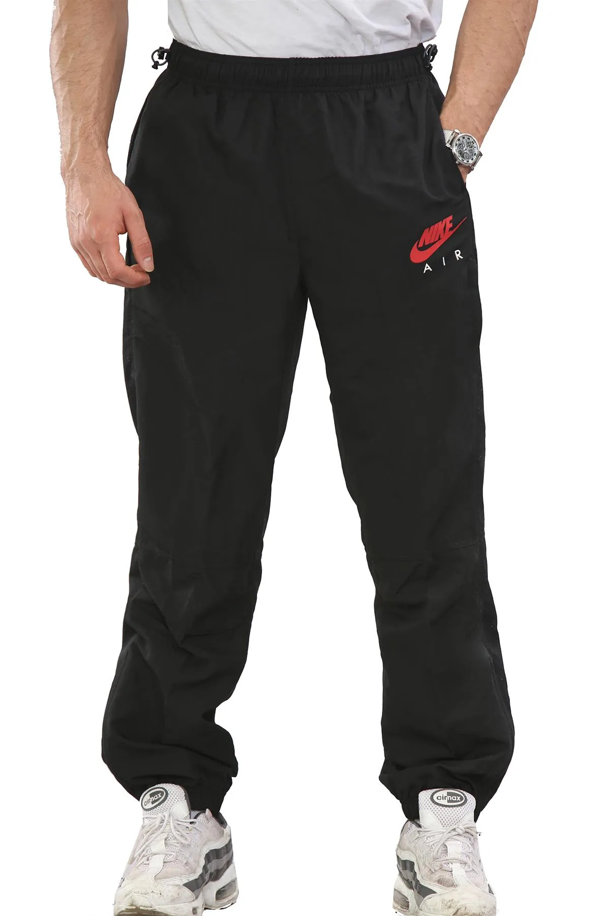Air Mens Light Weight Woven Track Pants Black - Size Small - Nike - FashionsVida