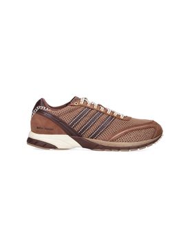 Leather & Textile Sneakers with Elevated Contrast Design