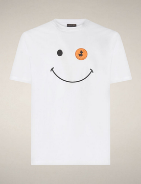 T-shirt con sorriso uomo bianco