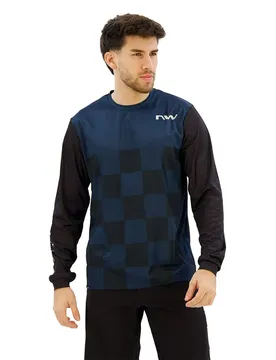 Maglia Da Enduro A Maniche Lunghe Sharp Blue / Black