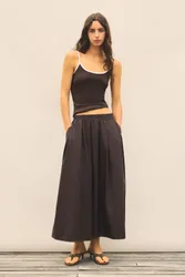 Long Poplin Skirt (Size: )