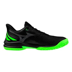 Wave Exceed Tour 7 Padel Shoes Black / Glowing Apple / Foliage Green UK 10