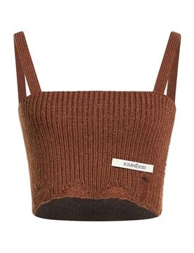 Kimhekim Top Mujer Marrón L Mujer
