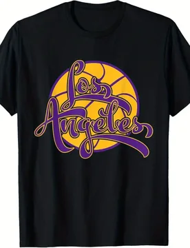 Los Angeles Retro Vintage Gift Design LA T-Shirt casual and comfortable T-shirt round neck short sleeves comfortable and versati - Aliexpress - FashionsVida