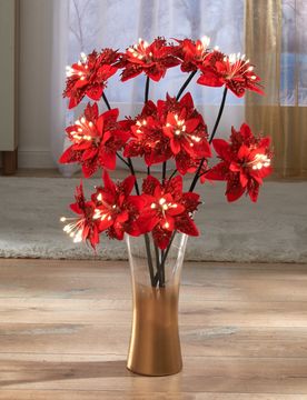 LED-Christsternzweige rot 2er-Set
