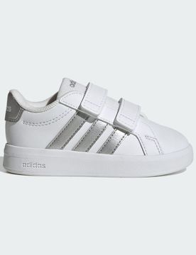 Scarpe Grand Court 3.0 Infants 23 1/2 Cloud White / Silver Metallic / Silver Metallic