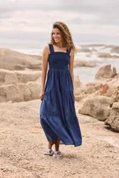 Mabel Womens Maxi Dress - Navy - Navy - Size: 6