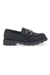 Mocassino 1101 Nero con Strass 38