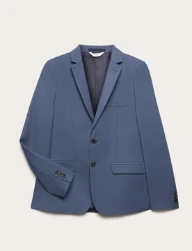 Suit Jacket (2-16 Yrs) Air Force Blue male - M&S - FashionsVida