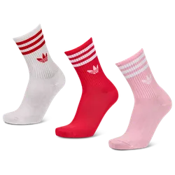 Mid Cut Crew 3 Pack Unisex Socks - Pink - Size - Pink - Size: 8.5-10