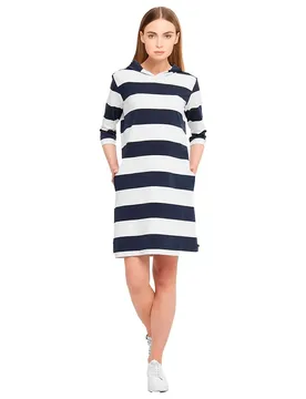 Vestito Midi A Maniche Lunghe Ronja Sr Navy / Pearl XS