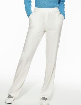 Softleinenmix-Hose Marlene, Regular Fit#normale Größen#Kurzgrößen, Farbe Weiß, 50, weich und elastisch bequeme Schlupfform Damen