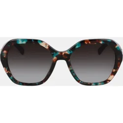 Gafas de sol de mujer redonda en acetato con lente degradada
