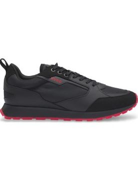 Para hombre. 50536568 Zapatillas de mezcla de materiales con detalles (41), Plano, Cordones, Casual