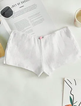 Bragas tipo short de mujer 100% algodón con textura y comodidad, estilo casual Y2K INS, fácil confort, prácticas, suaves y minimalistas con diseño - Shein - FashionsVida