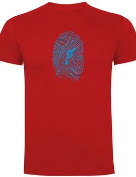 Maglietta A Maniche Corte Biker Fingerprint Red - Kruskis - FashionsVida